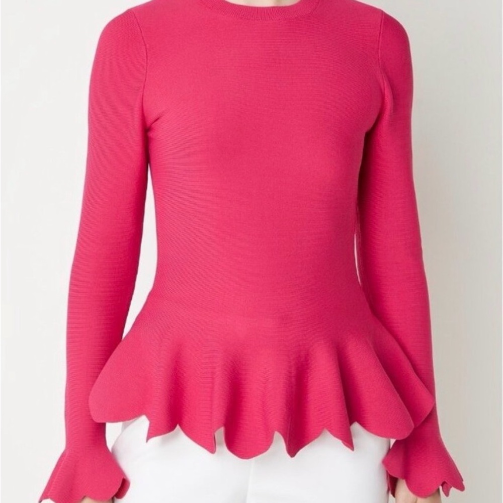 Ted Baker Vibrant Pink Scalloped Blouse